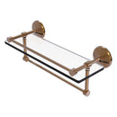 Monte Carlo 脡tag猫re en verre avec rail de galerie et barre  serviettes