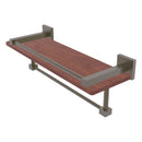 Montero Collection IPE Ironwood Shelf with Gallery Rail and Towel Bar