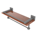 Montero Collection IPE Ironwood Shelf with Gallery Rail and Towel Bar