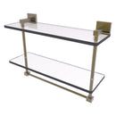 Montero 脡tag猫re en verre  deux niveaux avec barre  serviettes int茅gr茅e