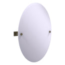 Montero Miroir inclinable ovale contemporain sans cadre avec bord biseaut