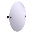 Montero Miroir inclinable ovale contemporain sans cadre avec bord biseaut