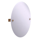 Montero Miroir inclinable ovale contemporain sans cadre avec bord biseaut