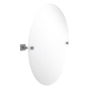 Montero Miroir inclinable ovale contemporain sans cadre avec bord biseaut