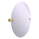 Montero Miroir inclinable ovale contemporain sans cadre avec bord biseaut