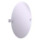 Montero Miroir inclinable ovale contemporain sans cadre avec bord biseaut