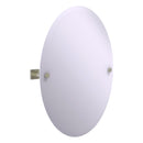 Montero Miroir inclinable ovale contemporain sans cadre avec bord biseaut