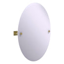 Montero Miroir inclinable ovale contemporain sans cadre avec bord biseaut