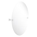 Montero Miroir inclinable ovale contemporain sans cadre avec bord biseaut