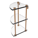 脡tag猫re de coin en verre 脿 trois niveaux