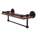 Prestige Skyline Collection IPE Ironwood Shelf with Gallery Rail and Towel Bar