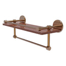 Prestige Skyline Collection IPE Ironwood Shelf with Gallery Rail and Towel Bar