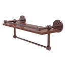 Prestige Skyline Collection IPE Ironwood Shelf with Gallery Rail and Towel Bar