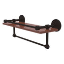 Prestige Skyline Collection IPE Ironwood Shelf with Gallery Rail and Towel Bar