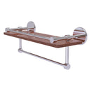 Prestige Skyline Collection IPE Ironwood Shelf with Gallery Rail and Towel Bar