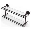 Prestige Skyline Collection Tempered Double Glass Shelf with Gallery Rail