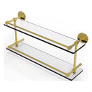Prestige Skyline Collection Tempered Double Glass Shelf with Gallery Rail