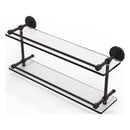 Prestige Skyline Collection Tempered Double Glass Shelf with Gallery Rail