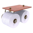 Prestige Skyline Porte-papier de toilette  2 rouleaux avec 茅tag猫re en bois