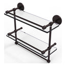 Prestige Skyline Collection Gallery Double Glass Shelf with Towel Bar