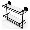 Prestige Skyline Collection Gallery Double Glass Shelf with Towel Bar
