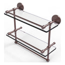 Prestige Skyline Collection Gallery Double Glass Shelf with Towel Bar