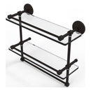 Prestige Skyline Collection Gallery Double Glass Shelf with Towel Bar
