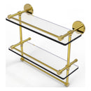 Prestige Skyline Collection Gallery Double Glass Shelf with Towel Bar