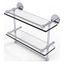 Prestige Skyline Collection Gallery Double Glass Shelf with Towel Bar