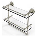 Prestige Skyline Collection Gallery Double Glass Shelf with Towel Bar