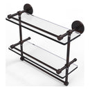 Prestige Skyline Collection Gallery Double Glass Shelf with Towel Bar