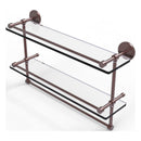 Prestige Skyline Collection Gallery Double Glass Shelf with Towel Bar