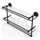 Prestige Skyline Collection Gallery Double Glass Shelf with Towel Bar