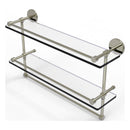 Prestige Skyline Collection Gallery Double Glass Shelf with Towel Bar
