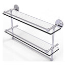Prestige Skyline Collection Gallery Double Glass Shelf with Towel Bar