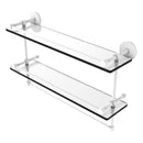 Prestige Skyline Collection Gallery Double Glass Shelf with Towel Bar