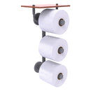 Prestige Skyline Porte-papier de toilette  3 rouleaux avec 茅tag猫re en bois