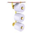 Prestige Skyline Porte-papier de toilette  3 rouleaux avec 茅tag猫re en bois