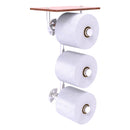 Prestige Skyline Porte-papier de toilette  3 rouleaux avec 茅tag猫re en bois