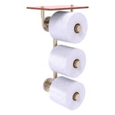 Prestige Skyline Porte-papier de toilette  3 rouleaux avec 茅tag猫re en bois