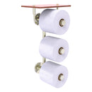 Prestige Skyline Porte-papier de toilette  3 rouleaux avec 茅tag猫re en bois