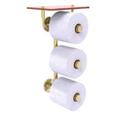 Prestige Skyline Porte-papier de toilette  3 rouleaux avec 茅tag猫re en bois