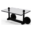 Prestige Skyline Collection Two Post Toilet Tissue Holder with Glass Shelf