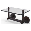 Prestige Skyline Collection Two Post Toilet Tissue Holder with Glass Shelf