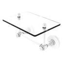 Prestige Skyline Collection Two Post Toilet Tissue Holder with Glass Shelf