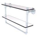 Pipeline Collection Doulbe Glass Shelf with Towel Bar