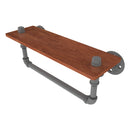 Pipeline Collection Ironwood Shelf with Towel Bar