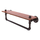 Pipeline Collection Ironwood Shelf with Towel Bar