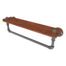 Pipeline Collection Ironwood Shelf with Towel Bar
