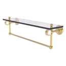 Pacific Grove Collection Glass Shelf with Towel Bar with Smooth Accents